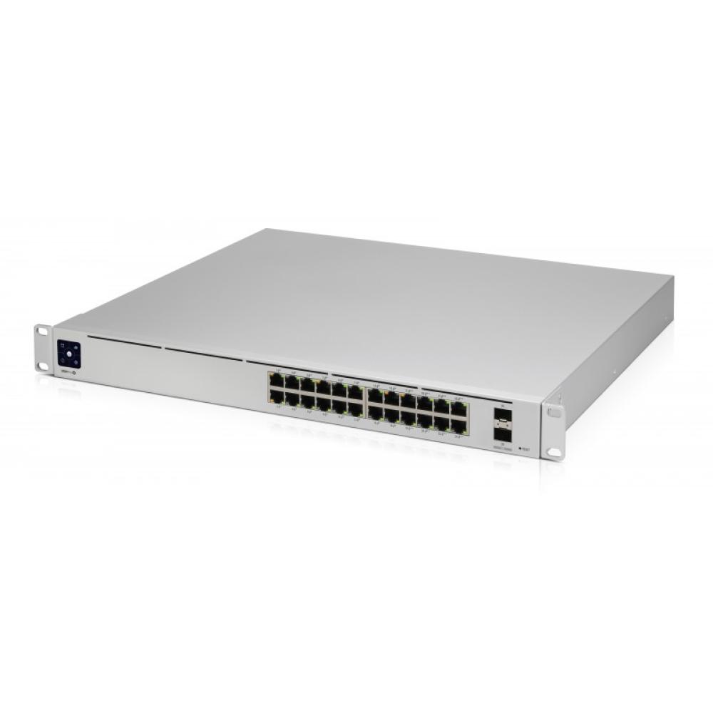 Ubiquiti - UniFi Pro 24-Port PoE Gestionado L2/L3 Gigabit Ethernet (10/100/1000) Energía sobre Ethernet (PoE) 1U Plata
