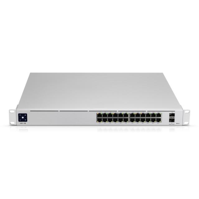 Ubiquiti - UniFi Pro 24-Port PoE Gestionado L2/L3 Gigabit Ethernet (10/100/1000) Energía sobre Ethernet (PoE) 1U Plata