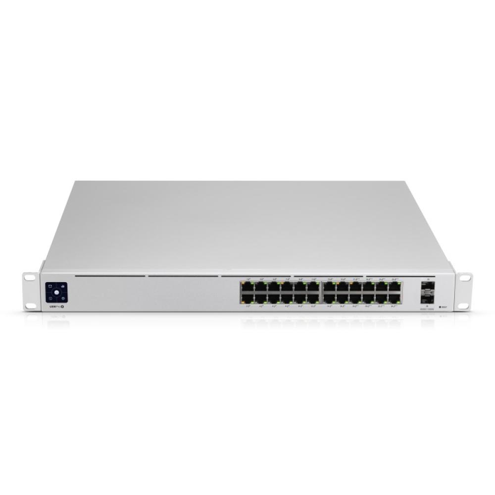 Ubiquiti - UniFi Pro 24-Port PoE Gestionado L2/L3 Gigabit Ethernet (10/100/1000) Energía sobre Ethernet (PoE) 1U Plata
