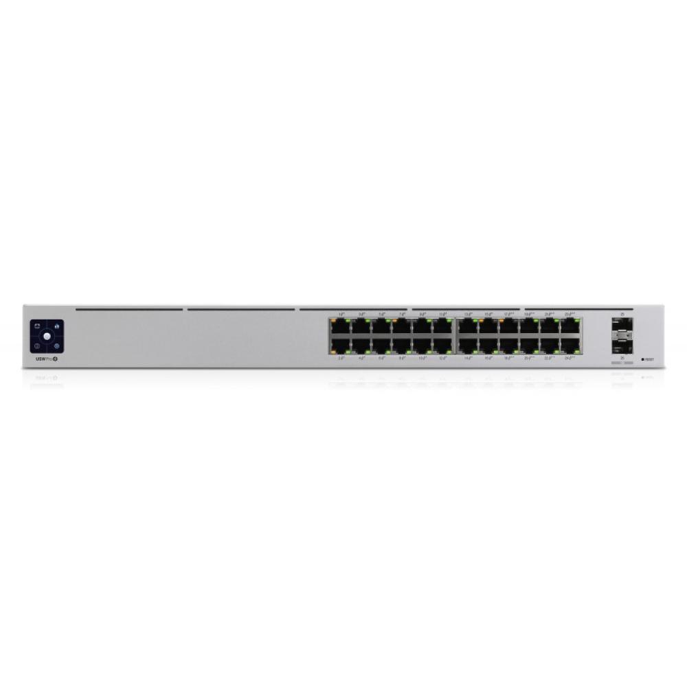 Ubiquiti - UniFi Pro 24-Port PoE Gestionado L2/L3 Gigabit Ethernet (10/100/1000) Energía sobre Ethernet (PoE) 1U Plata