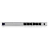 Ubiquiti - UniFi Pro 24-Port PoE Gestionado L2/L3 Gigabit Ethernet (10/100/1000) Energía sobre Ethernet (PoE) 1U Plata