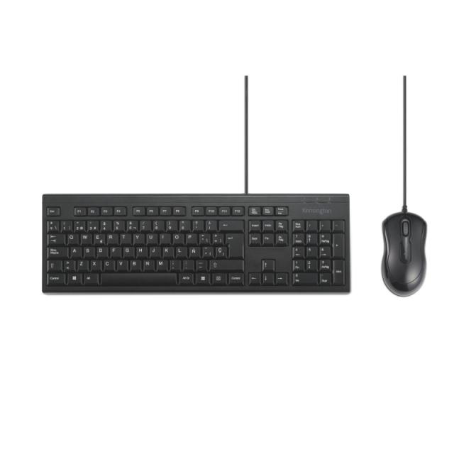 Kensington - Kit de teclado y ratón con cable KM100 EQ