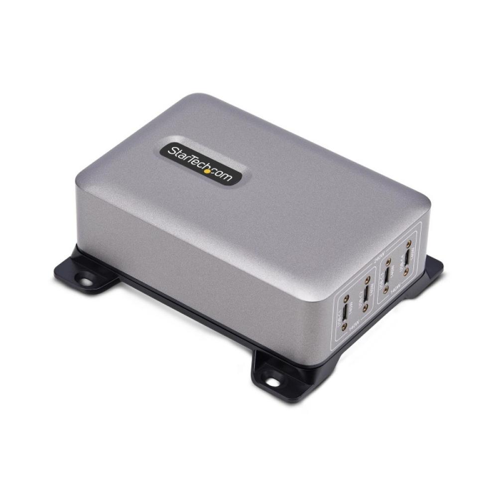 StarTech.com - Cargador USB-C de 4 Puertos - Cargador USB Tipo C - Cargador para Portátil - Cargador para Móvil - Un Puerto 140W