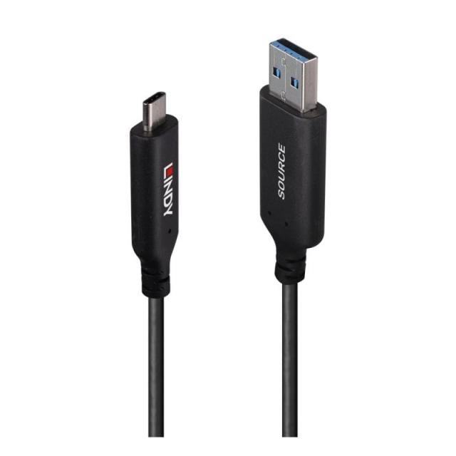 Lindy - 43395 cable USB USB 3.2 Gen 1 (3.1 Gen 1) 10 m USB A USB C Negro