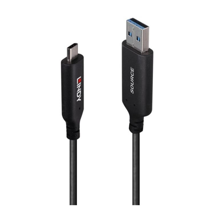 Lindy - 43395 cable USB USB 3.2 Gen 1 (3.1 Gen 1) 10 m USB A USB C Negro