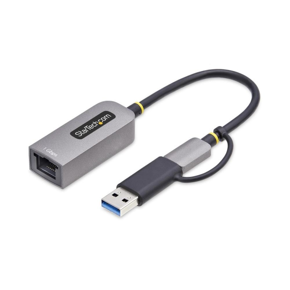 StarTech.com - Adaptador USB-C a Ethernet con Dongle USB-A - Adaptador de Red USB Tipo C - Adaptador Ethernet - 10/100/1000Mbps
