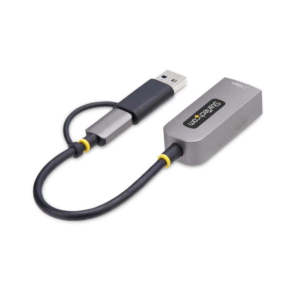 StarTech.com - Adaptador USB-C a Ethernet con Dongle USB-A - Adaptador de Red USB Tipo C - Adaptador Ethernet - 10/100/1000Mbps