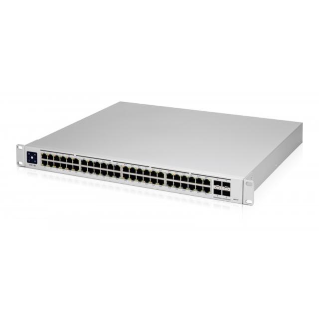 Ubiquiti - UniFi Pro 48-Port PoE Gestionado L2/L3 Gigabit Ethernet (10/100/1000) Energía sobre Ethernet (PoE) 1U Plata