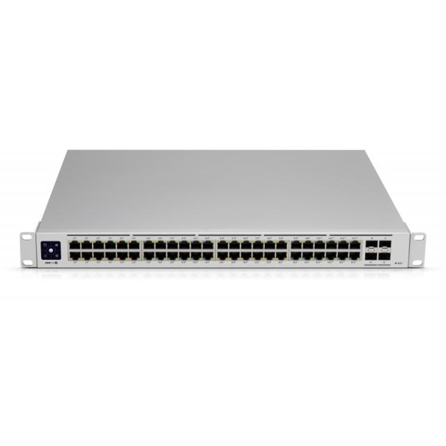 Ubiquiti - UniFi Pro 48-Port PoE Gestionado L2/L3 Gigabit Ethernet (10/100/1000) Energía sobre Ethernet (PoE) 1U Plata