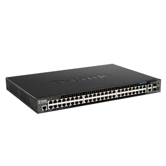 D-Link - DGS-1520-52MP switch Gestionado L3 Gigabit Ethernet (10/100/1000) Energía sobre Ethernet (PoE) 1U Negro