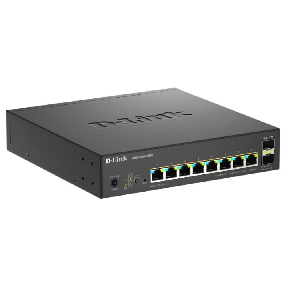 D-Link - DMS-1250-10SPL Gestionado L2/L3 2.5G Ethernet (100/1000/2500) Energía sobre Ethernet (PoE) Negro