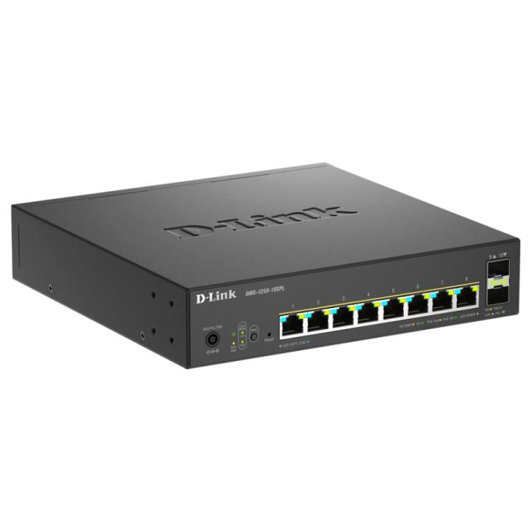D-Link - DMS-1250-10SPL Gestionado L2/L3 2.5G Ethernet (100/1000/2500) Energía sobre Ethernet (PoE) Negro