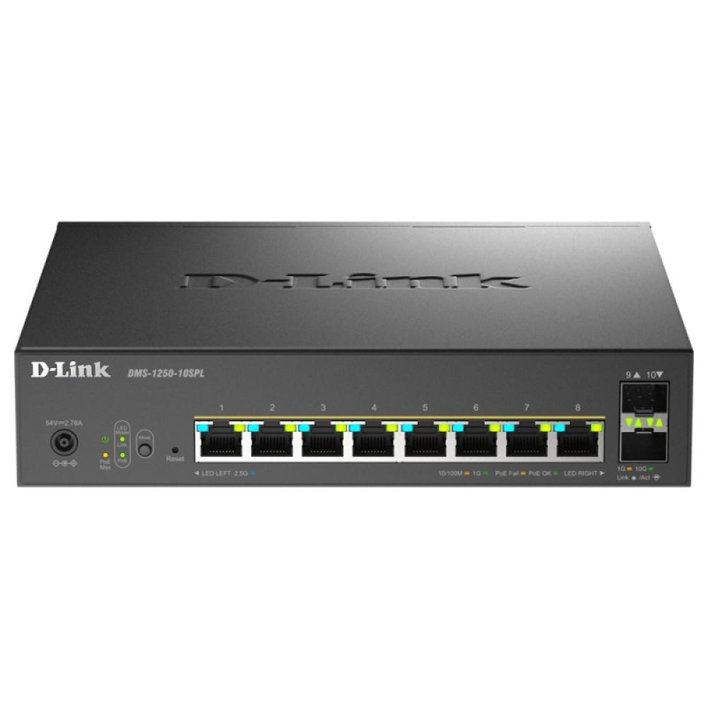 D-Link - DMS-1250-10SPL Gestionado L2/L3 2.5G Ethernet (100/1000/2500) Energía sobre Ethernet (PoE) Negro
