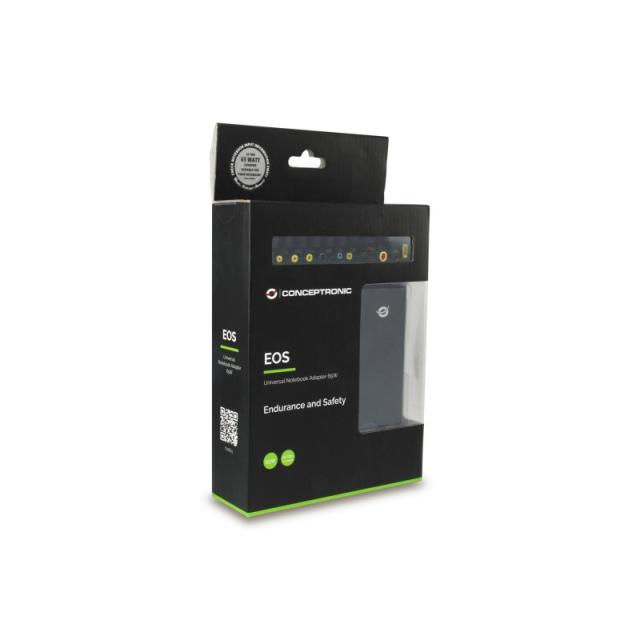 Conceptronic - CNB65 adaptador e inversor de corriente Interior 65 W Negro