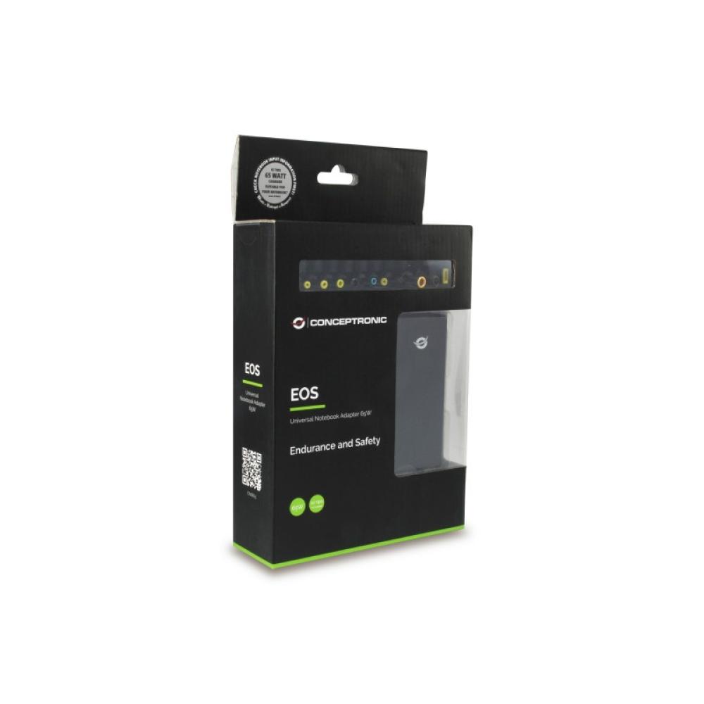 Conceptronic - CNB65 adaptador e inversor de corriente Interior 65 W Negro