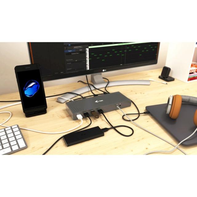 i-tec - USB 3.0 / USB-C / Thunderbolt 3 Dual Display Docking Station
