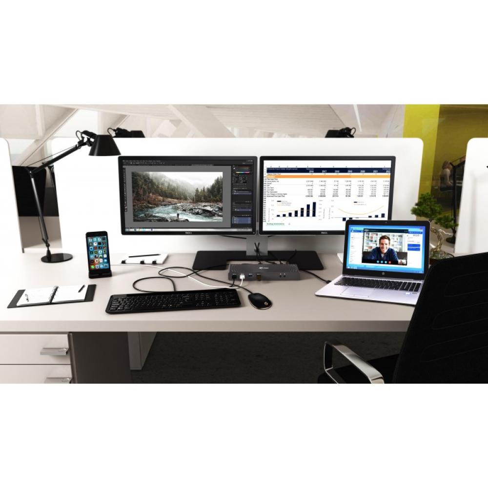 i-tec - USB 3.0 / USB-C / Thunderbolt 3 Dual Display Docking Station