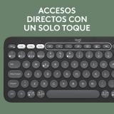 Logitech - 920-012227 teclado Ratón incluido Universal RF Wireless + Bluetooth QWERTY Español Grafito