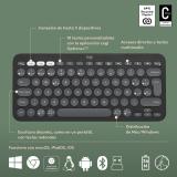 Logitech - 920-012227 teclado Ratón incluido Universal RF Wireless + Bluetooth QWERTY Español Grafito