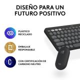 Logitech - 920-012227 teclado Ratón incluido Universal RF Wireless + Bluetooth QWERTY Español Grafito