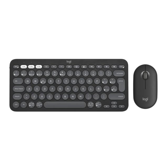 Logitech - 920-012227 teclado Ratón incluido Universal RF Wireless + Bluetooth QWERTY Español Grafito