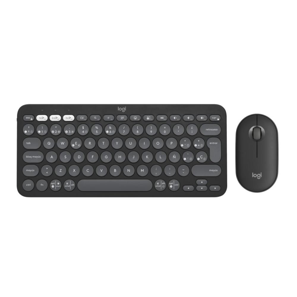 Logitech - 920-012227 teclado Ratón incluido Universal RF Wireless + Bluetooth QWERTY Español Grafito