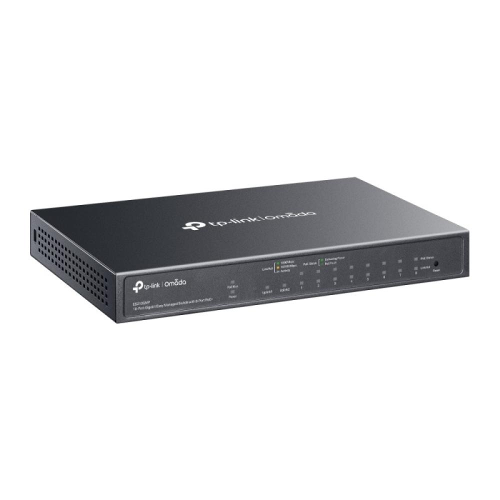 TP-Link - Omada ES210GMP switch Gestionado Gigabit Ethernet (10/100/1000) Energía sobre Ethernet (PoE) Negro