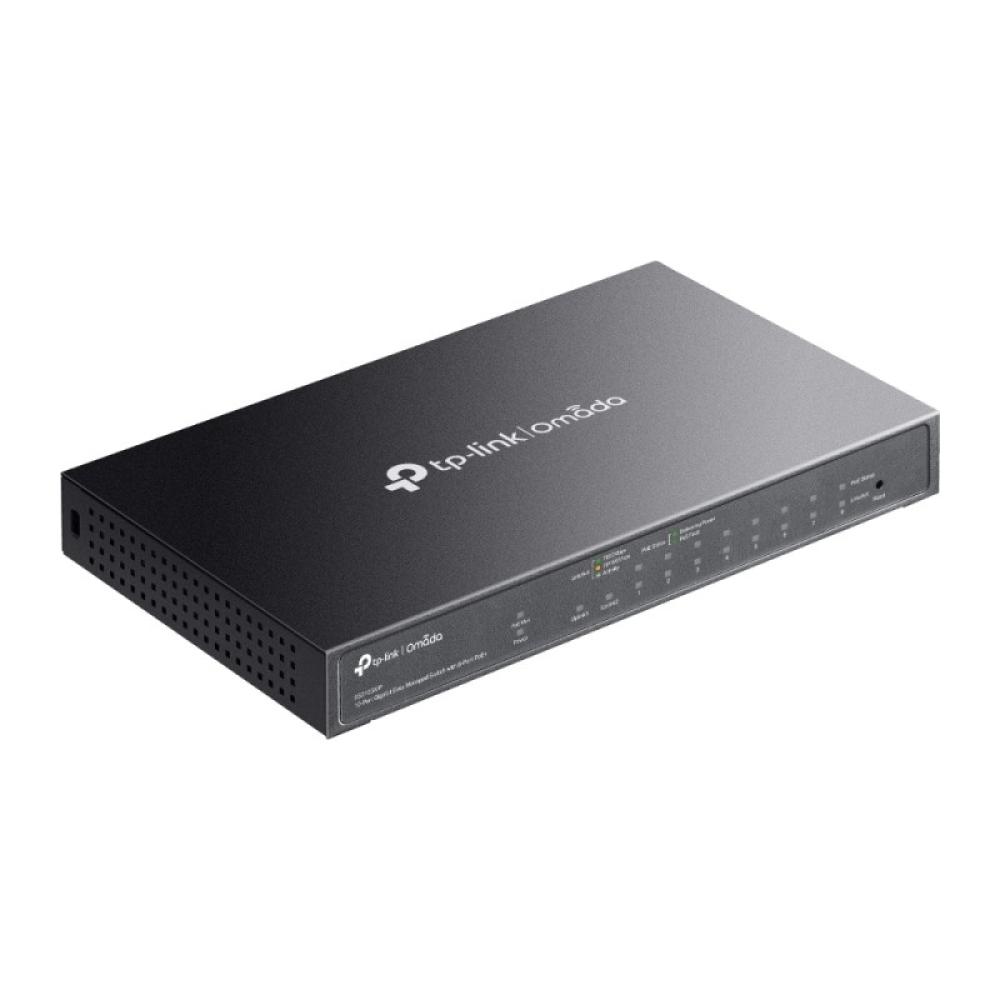 TP-Link - Omada ES210GMP switch Gestionado Gigabit Ethernet (10/100/1000) Energía sobre Ethernet (PoE) Negro