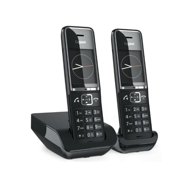 Gigaset - COMFORT 550 duo Teléfono analógico Identificador de llamadas Negro