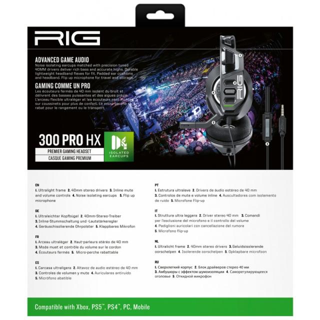 NACON - RIG 300 PRO HX Auriculares Alámbrico Diadema Juego Negro
