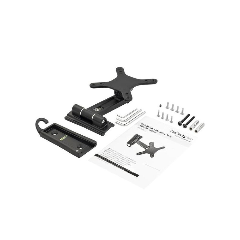 StarTech.com - Soporte de pared de un solo giro para monitor - Montura VESA para Pantallas de hasta 27 Pulgadas