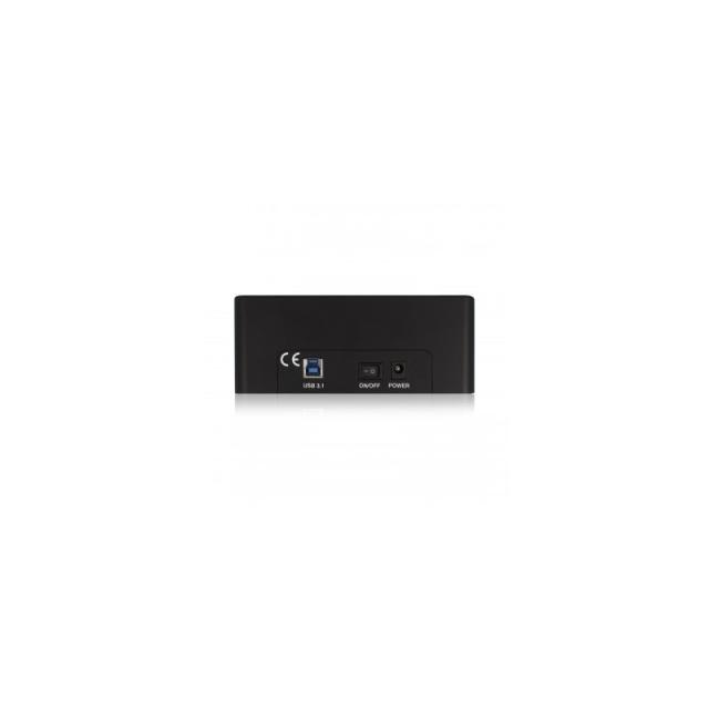 Ewent - EW7014 base de conexión para disco duro USB 3.2 Gen 1 (3.1 Gen 1) Type-A Negro