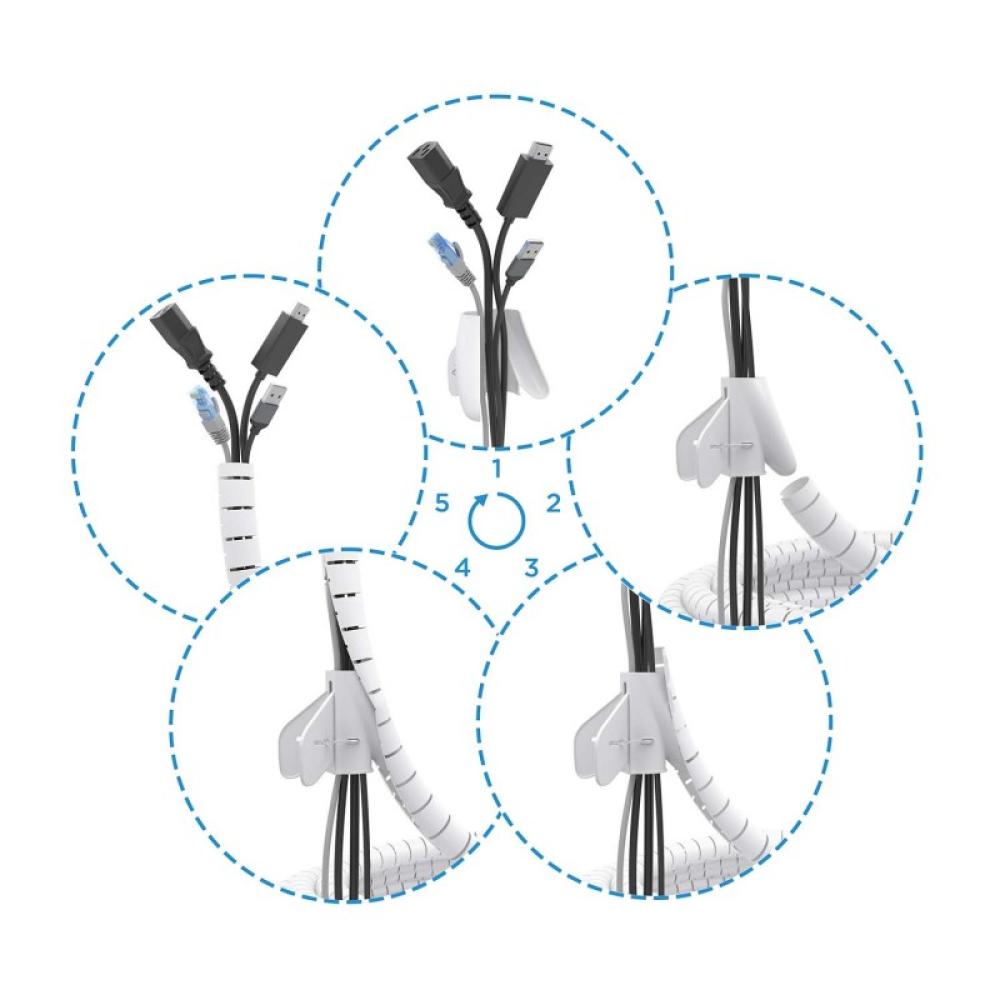 AISENS - A151-0919 organizador de cables Universal Pasacables Blanco 1 pieza(s)