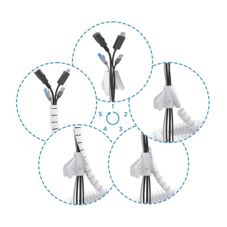 AISENS - A151-0919 organizador de cables Universal Pasacables Blanco 1 pieza(s)