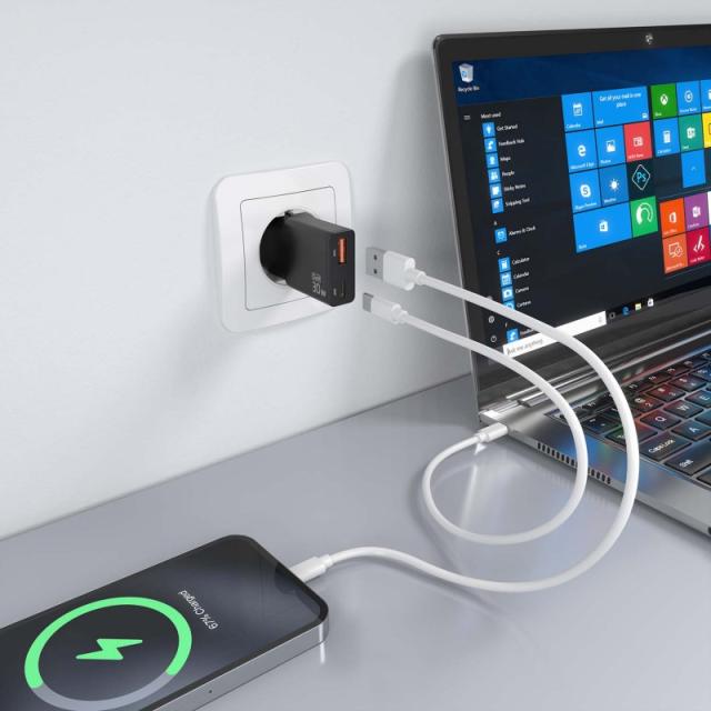 AISENS - ASCH-30W2P047-BK cargador de dispositivo móvil Cámara digital, MP3, MP4, Teléfono móvil, Navegante, Portátil, Consola d