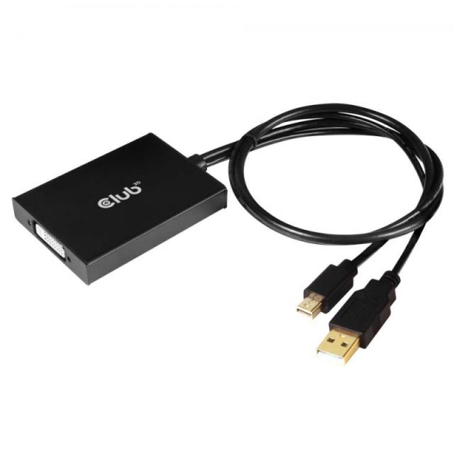 CLUB3D - cac-1130 0,6 m MiniDP/USB-A DVI-D Negro