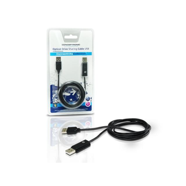 Conceptronic - CUSBODDSHARE cable para video, teclado y ratón (kvm) Negro 1,8 m