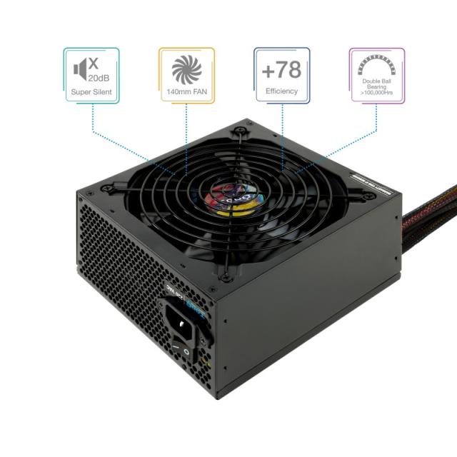 TooQ - TQAPOLO-750SP unidad de fuente de alimentación 750 W 20+4 pin ATX ATX Negro