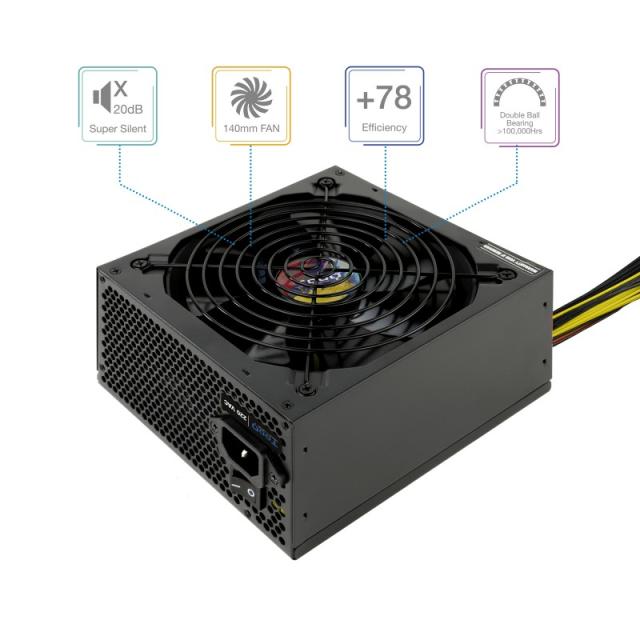 TooQ - TQAPOLO-700SP unidad de fuente de alimentación 700 W 20+4 pin ATX ATX Negro