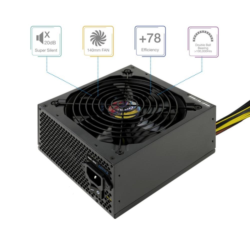 TooQ - TQAPOLO-700SP unidad de fuente de alimentación 700 W 20+4 pin ATX ATX Negro