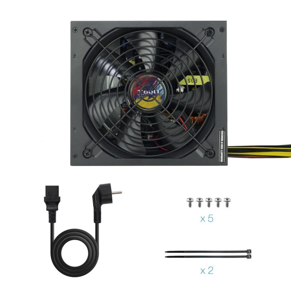 TooQ - TQAPOLO-700SP unidad de fuente de alimentación 700 W 20+4 pin ATX ATX Negro