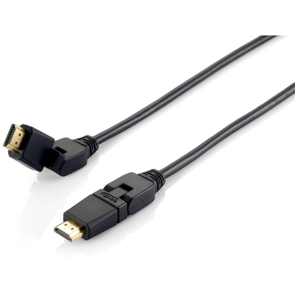 Equip - 119362 Cable HDMI 2.0 giratorio, 2,0 m, conector giratorio, 4K/60 Hz