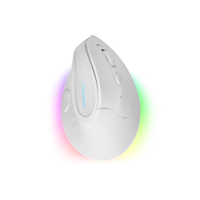 Mars Gaming - MM-SK, Ratón Gaming Inalámbrico Vertical, Diseño Ergonómico, Iluminación RGB Chroma, Sensor Óptico Pixart 8400DPI,