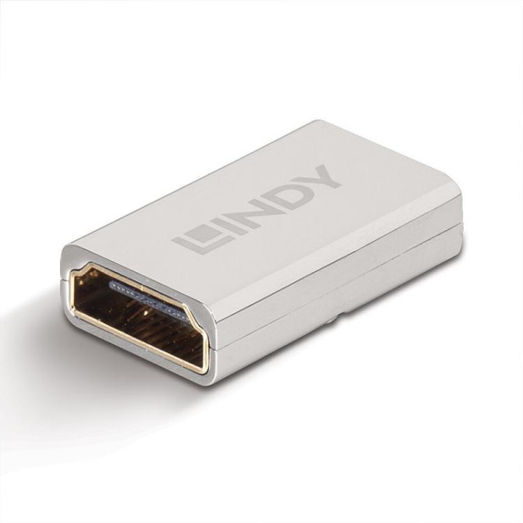 Lindy - 41511 cambiador de género para cable HDMI 2.1 Plata