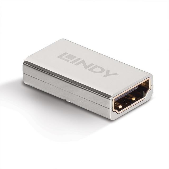 Lindy - 41511 cambiador de género para cable HDMI 2.1 Plata