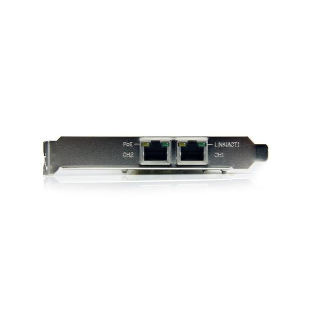 StarTech.com - Tarjeta Adaptador de Red PoE/PSE PCI Express PCIe Gigabit Ethernet con 2 Puertos RJ45