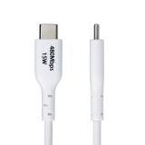 StarTech.com - Cable Cargador USB-A a USB-C de 1m - Cable Adaptador USB-A a USB Tipo C - 3A - Cable de Carga y S - USB2AC1MNCWHE