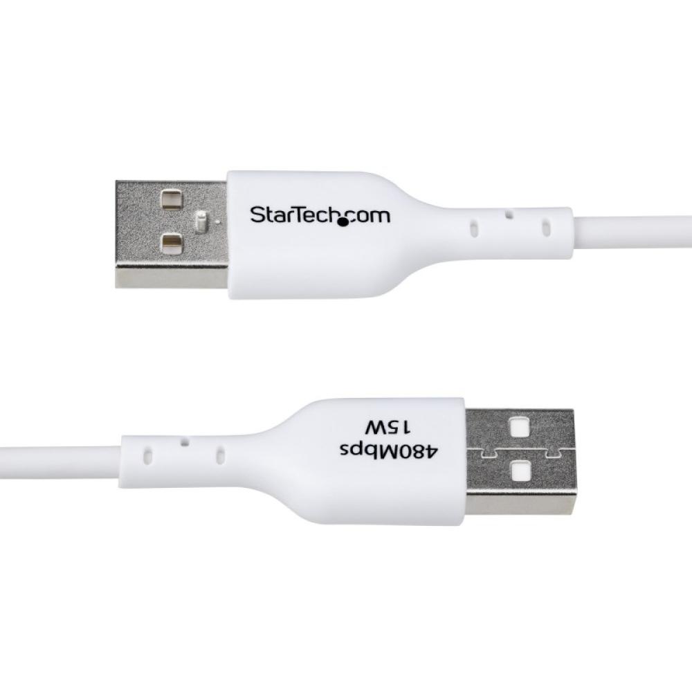 StarTech.com - Cable Cargador USB-A a USB-C de 1m - Cable Adaptador USB-A a USB Tipo C - 3A - Cable de Carga y S - USB2AC1MNCWHE