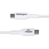 StarTech.com - Cable Cargador USB-A a USB-C de 1m - Cable Adaptador USB-A a USB Tipo C - 3A - Cable de Carga y S - USB2AC1MNCWHE