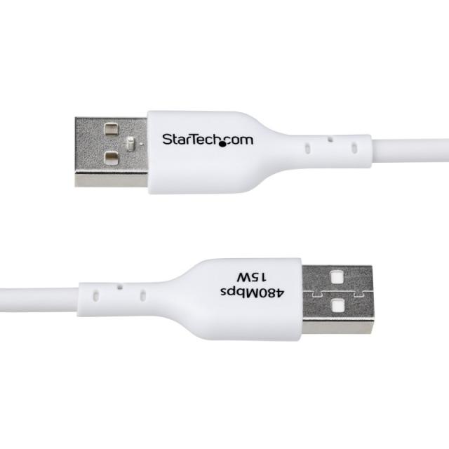 StarTech.com - Cable de Carga USB-A a USB-C Blanco de 2m - Cable de Carga USB Tipo C - Carga Rápida de 3A - Cable de Transferenc